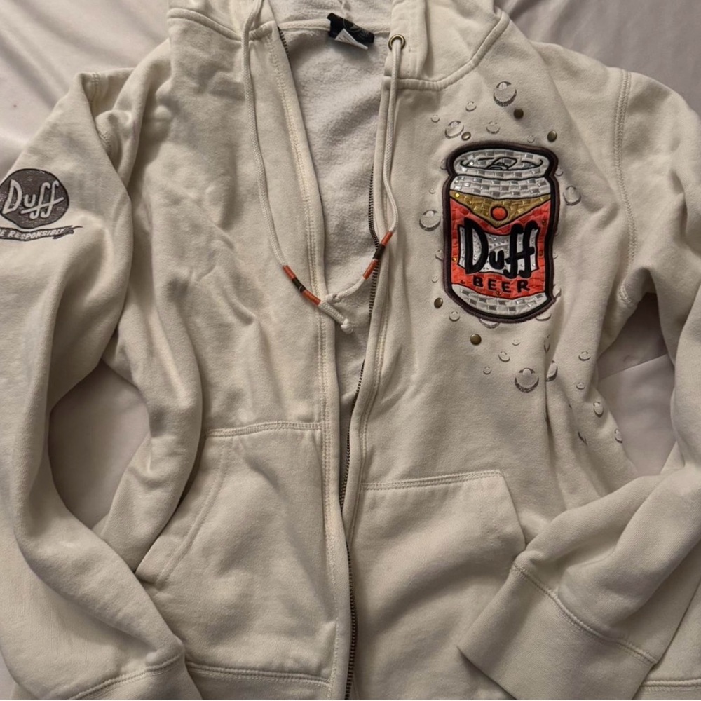 Duff Beer White Zip-Up